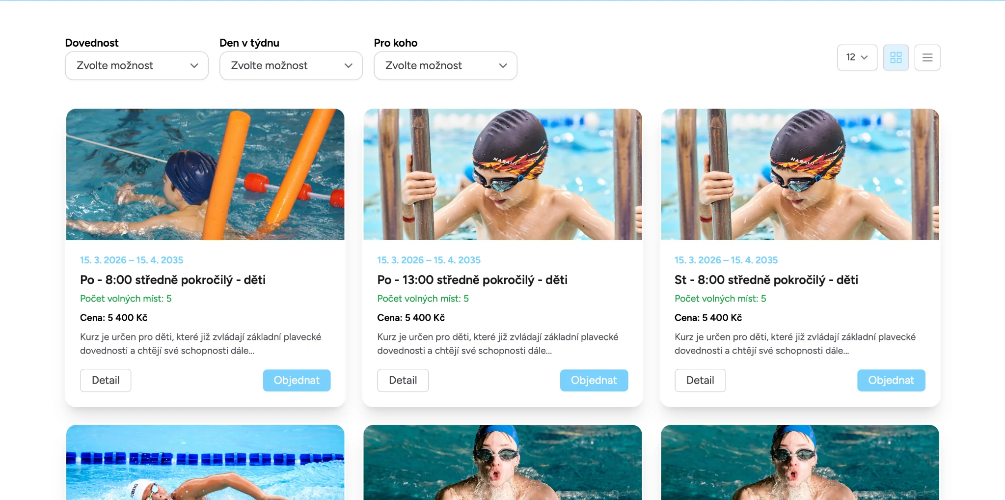 Online-Schwimmkurskatalog